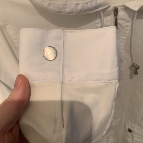 Stellar Pearl White Heavy Cotton Full Zip Utility Jacket from Alia SZ Large - Picture 4 of 12